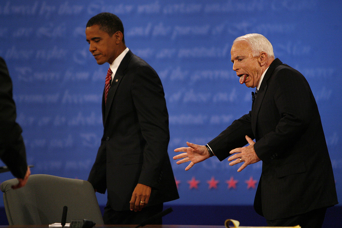 mccain weird photo obama