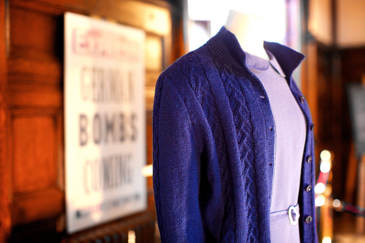 A close-up of Keira Knightley's Joan Clarke costume for the "picnic scene" in The Imitation Game