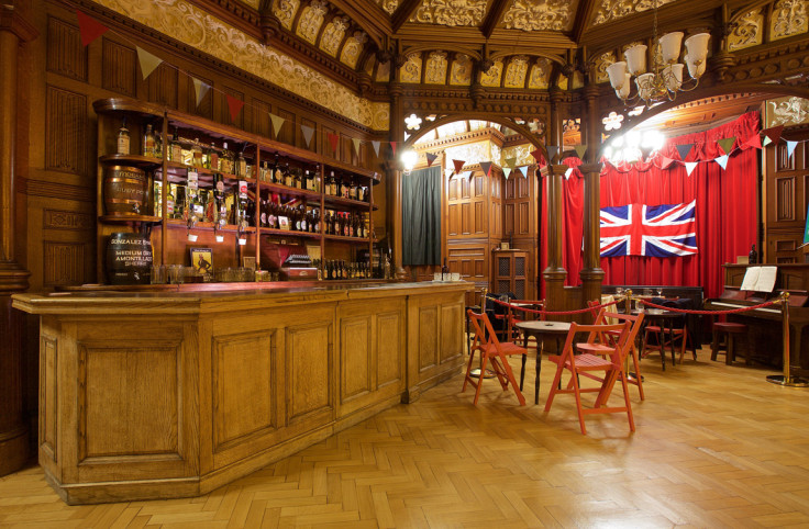 A recreation of the bar scene. Visitors to Bletchley Park can pose at the bar for photos and emulate the scene in the film