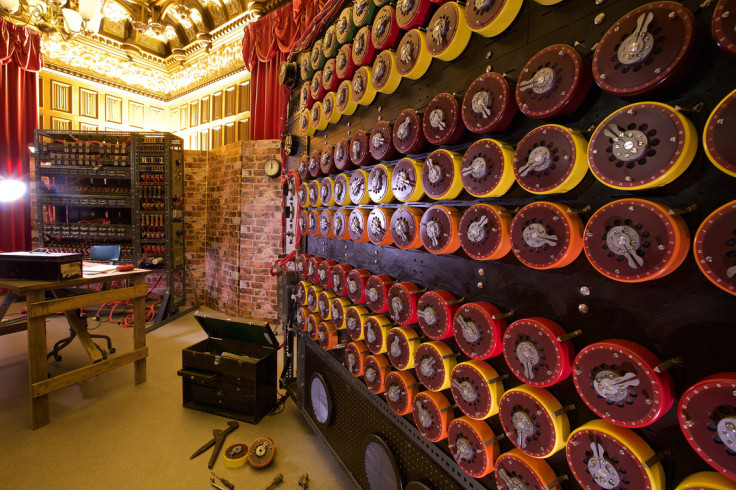 A Turing Bombe Machine, restored to its former glory with all the cogs for the film