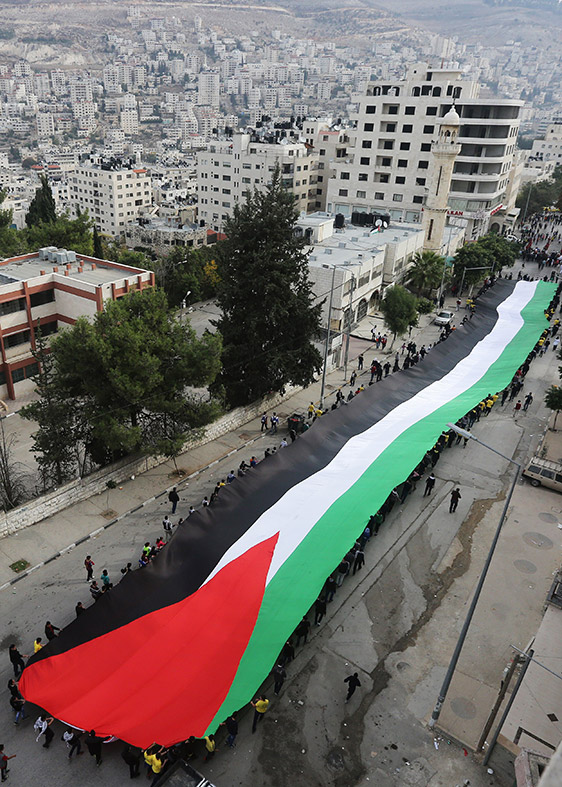 biggest palestinian flag