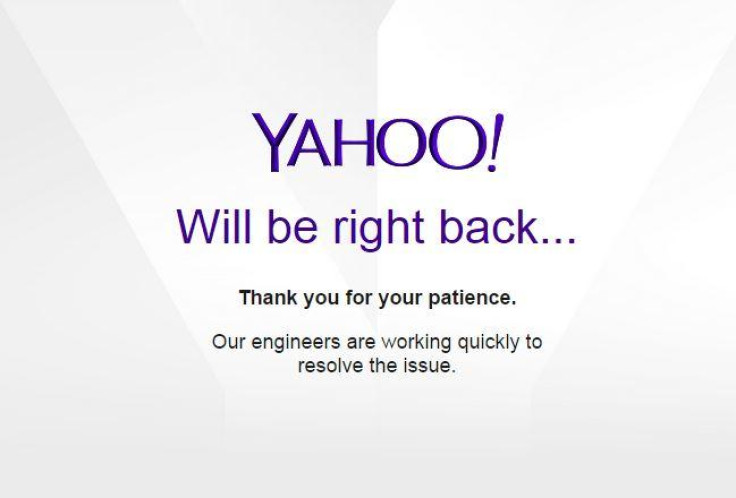 Yahoo mail down