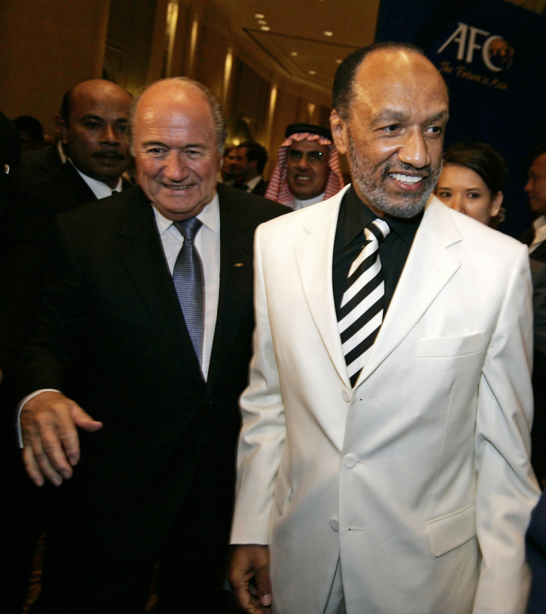 Fifa president Sepp Blatter with Qatari official Mohammed Bin Hammam (Getty)