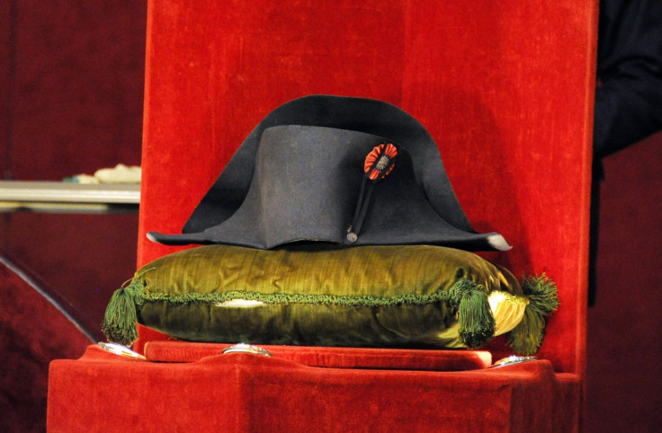 Napoleon's hat, which fetched £1.4 milion at an auction today
