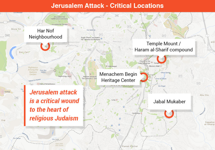 Jerusalem attack - Critical locations