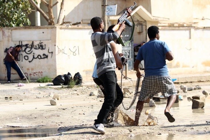 Fighting rages in Benghazi last month. (Getty)