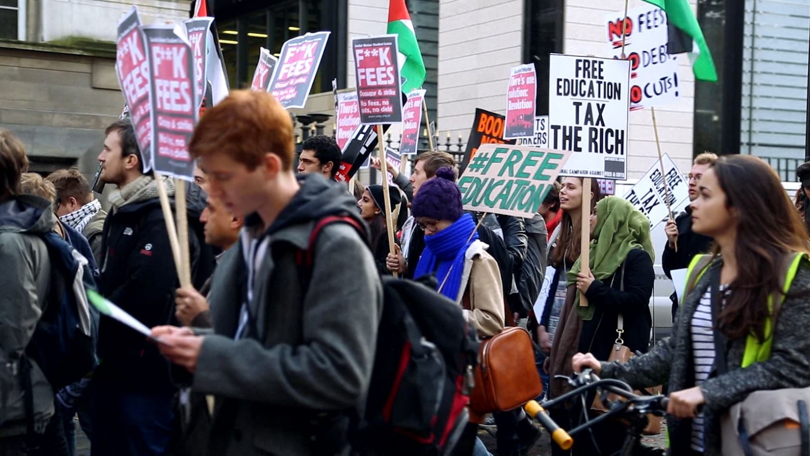 Student Tuition Fee Protesters Clash With Police In Parliament Square