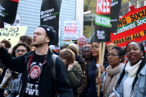 Student Tuition Fee Protesters March on UK Parliament