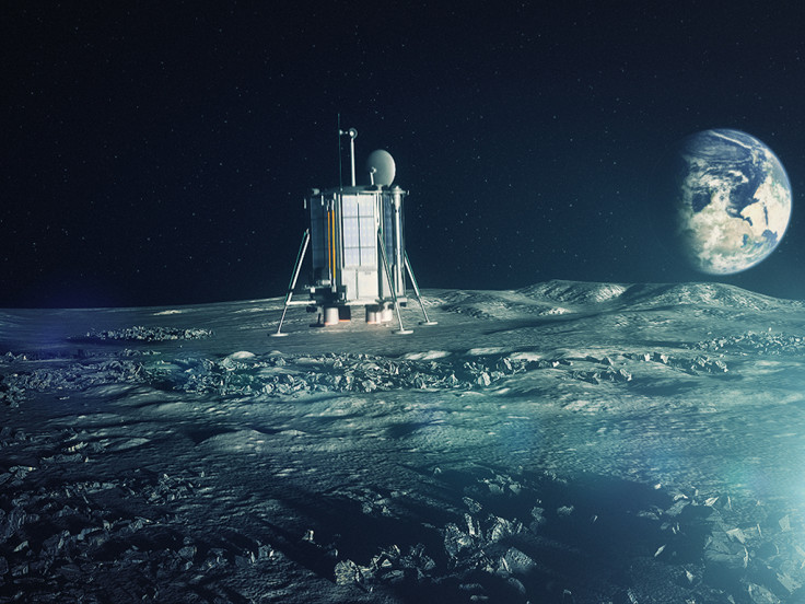 A 3D animation of how Lunar Mission One will look when it lands on the moon