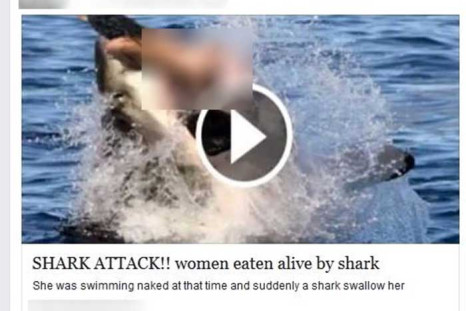 Naked Woman Eaten by Shark Video Scam Facebook Spreads Malware,