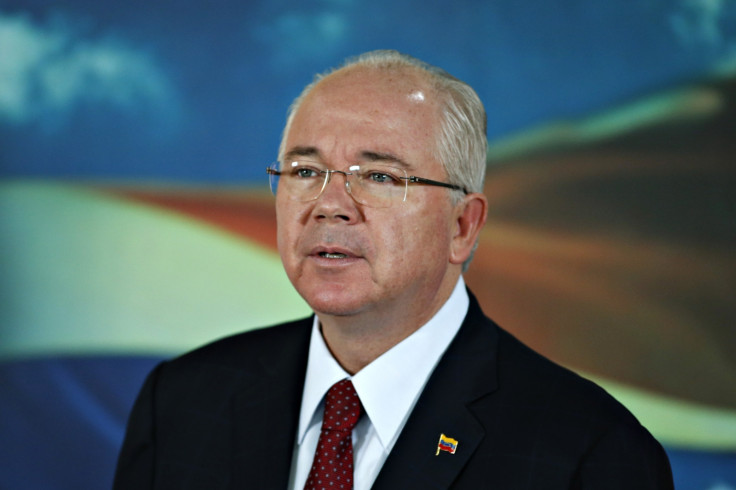 Venezuela's Foreign Minister Rafael Ramirez arrives at a news conference in Caracas.