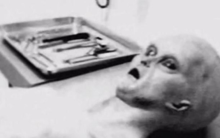 UFO researcher Tom Carey said his images were taken during an alien autopsy that was performed in the top-secret Area 51