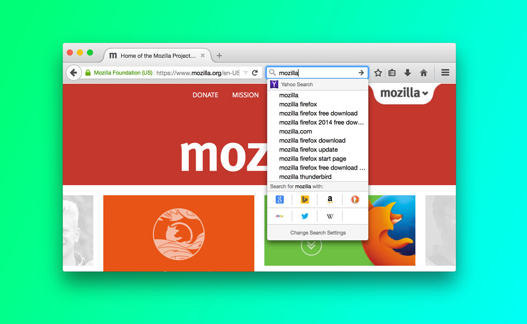 mozilla firefox search is real small4