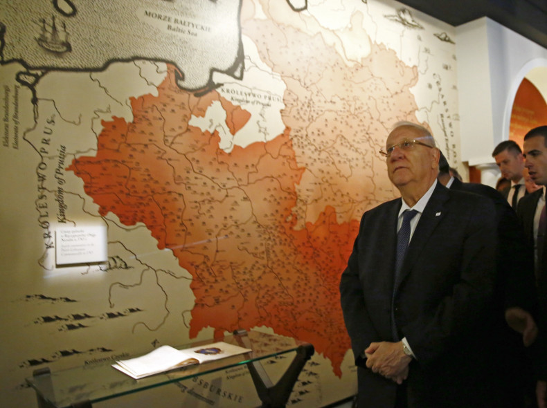 Israel's President Reuven Rivlin visits newly built Museum of the History of Polish Jews in Warsaw