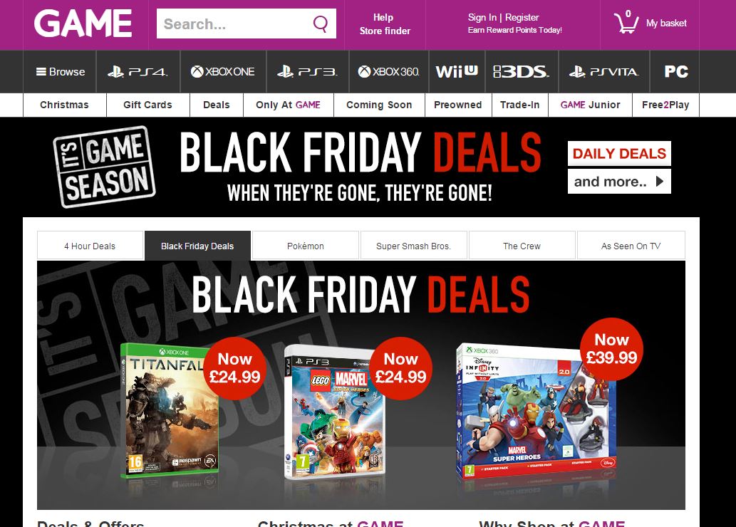 Black friday at game hot sale store