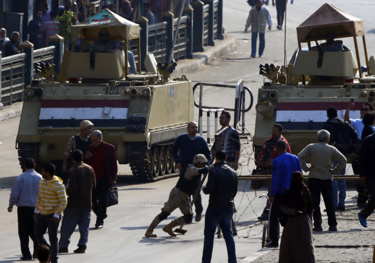 Tanks prepared after Mubarak acquitted
