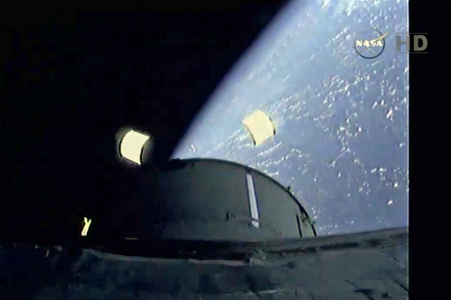 Seven minutes into the mission, the first two critical milestones were completed as Orion's service module fairing separated from the rocket Seven minutes into the mission, the first two critical milestones were completed as Orion's service module fairing separated from the rocket