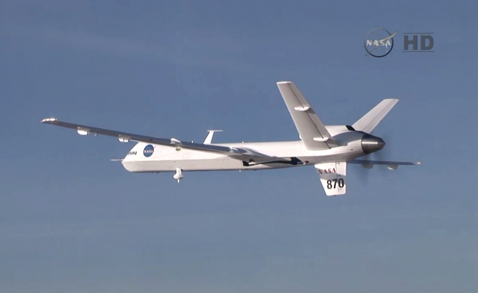 Nasas Ikhana unmanned aerial vehicle that took video footage from the air over the Pacific ocean