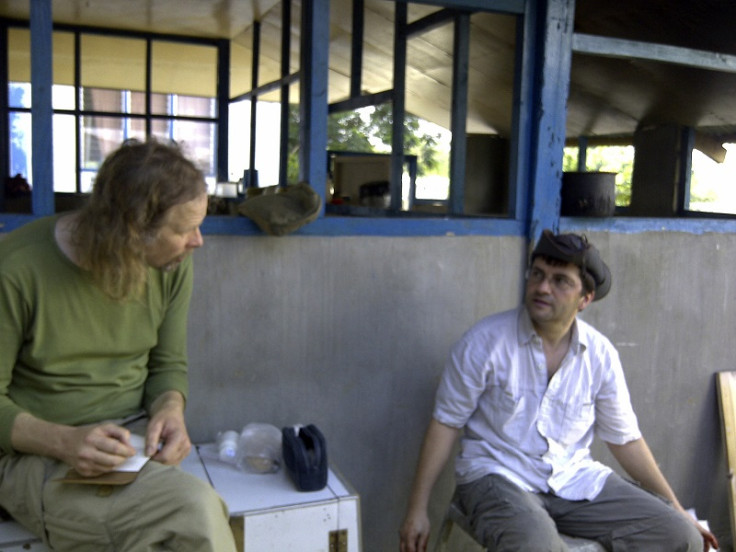 Swiss national Lorenzo Vinciguerra (R) is pictured in this undated handout photo released by Tawi-Tawi Police Provincial Command