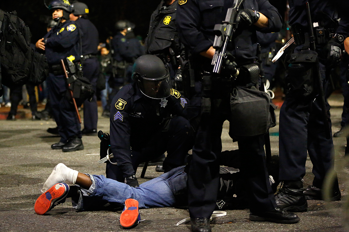 Berkeley Protests Against Police Violence Escalate After Deaths Of Michael Brown And Eric Garner 