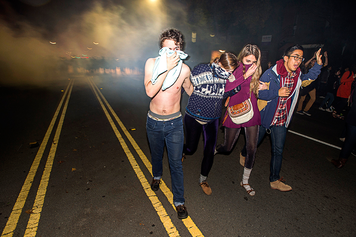 Berkeley Protests Against Police Violence Escalate After Deaths Of Michael Brown And Eric Garner 