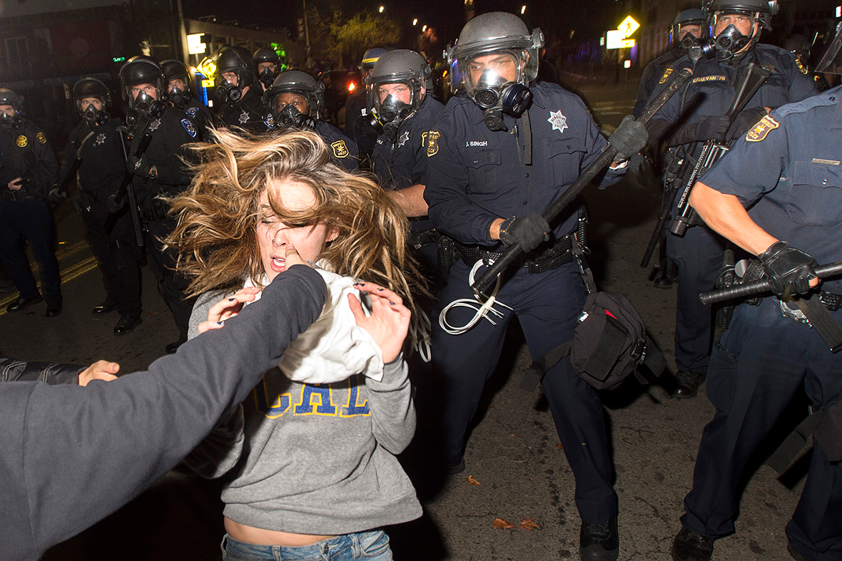 berkeley police violence protest