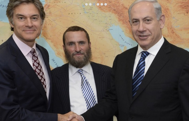 Shmuley Boteach (middle) with Benjamin "Bibi" Netanyahu is an Israeli politician and the current Prime Minister of Israel (right)