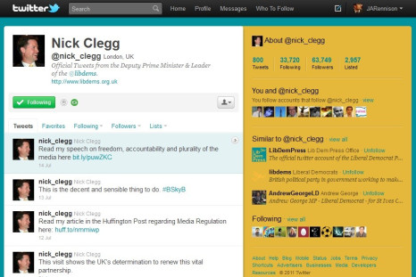 Nick Clegg&#039;s Twitter