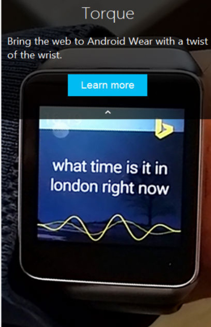 Microsoft Torque Voice Search for Android Wear and Phones: Alternative to "OK Google"?