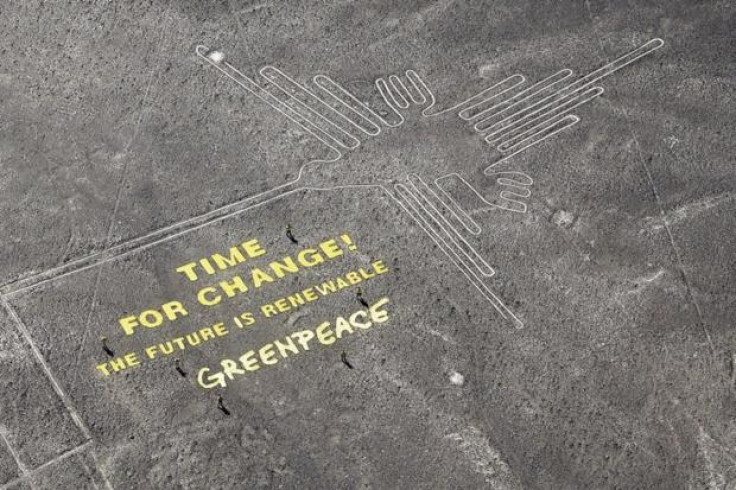 Greenpeace Nazca Lines  damaged Peru