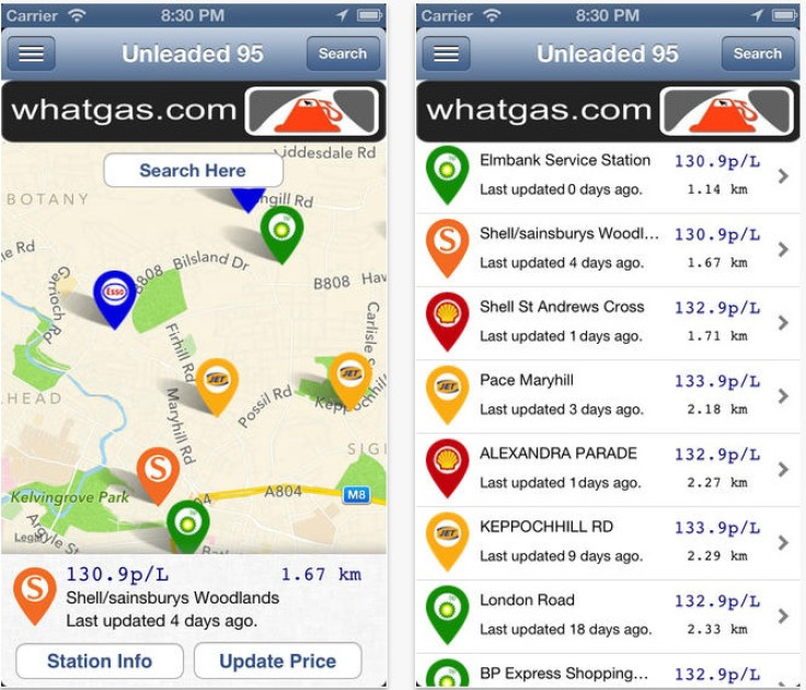 WhatGas petrol price iPhone app