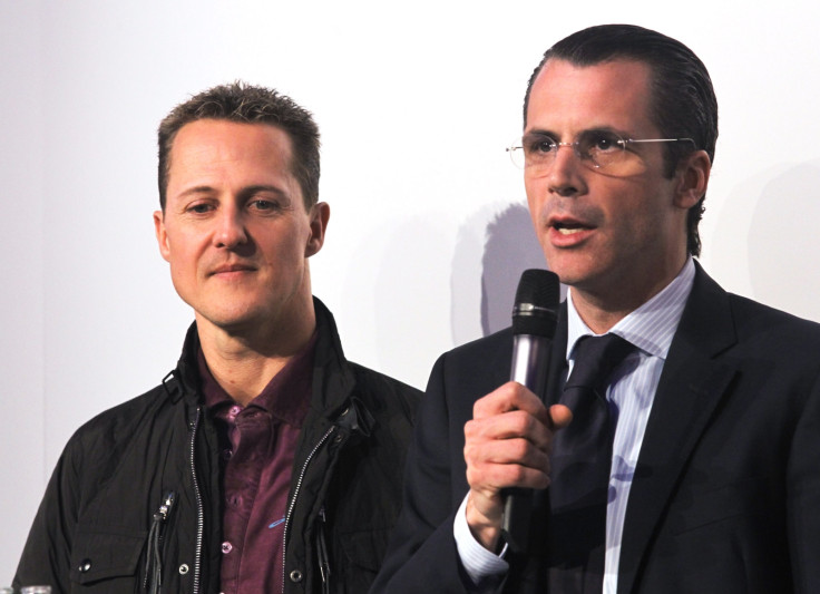 Philippe Gaydoul (right) with Michael Schumacher during happier time in 2010