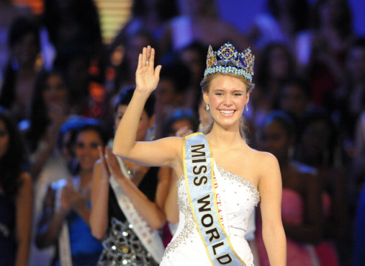 Alexandria Mills of the US celebrates as she crowned as the 2010 Miss World