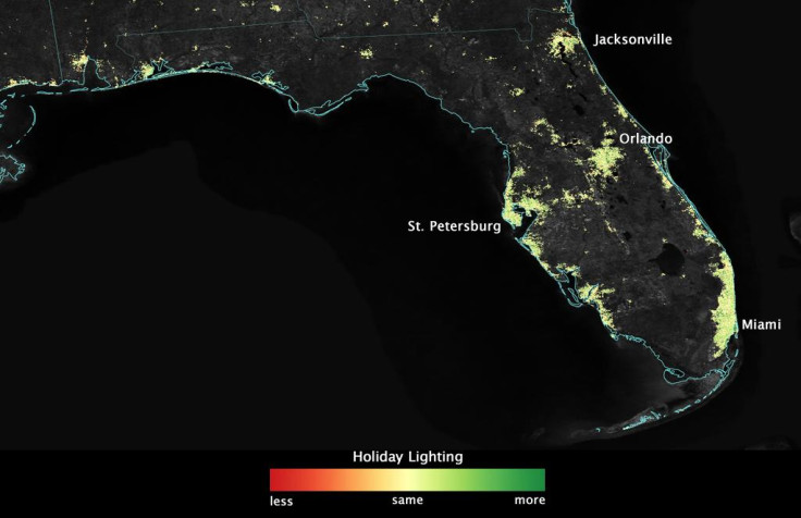 Christmas lights from space