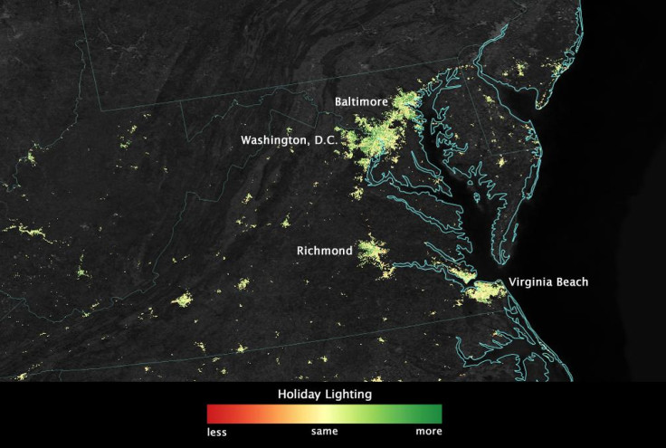 christmas lights from space