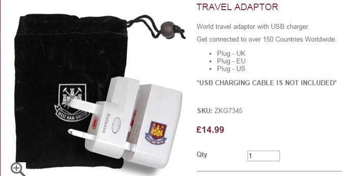 West Ham adaptor