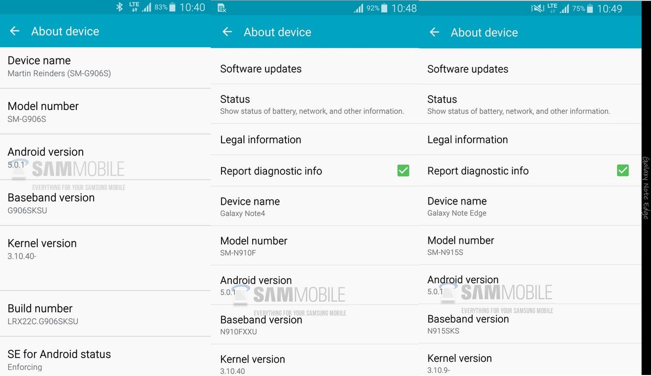 Android 5.0.1 en la Galaxy Note 4, Galaxy Note Edge y Galaxy S5 LTE-A [Video]