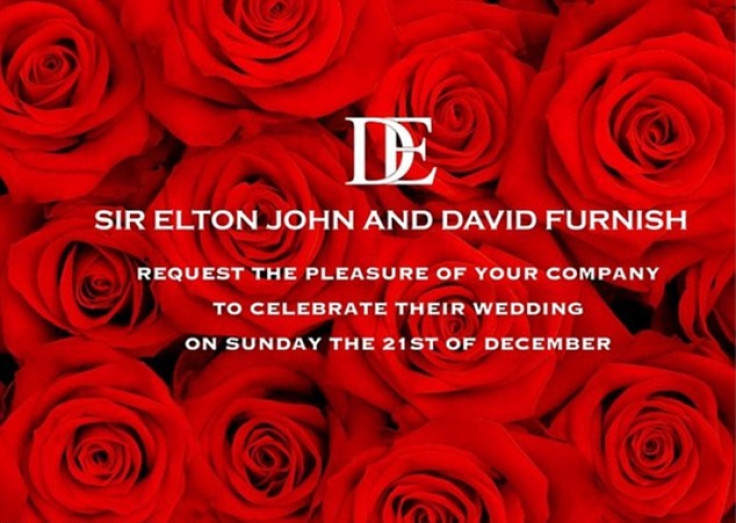 Elton John David Furnish wedding