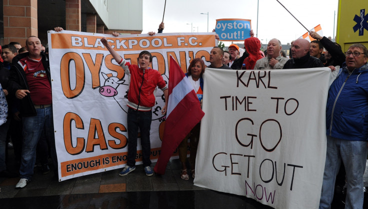 Blackpool fans Karl Oyston