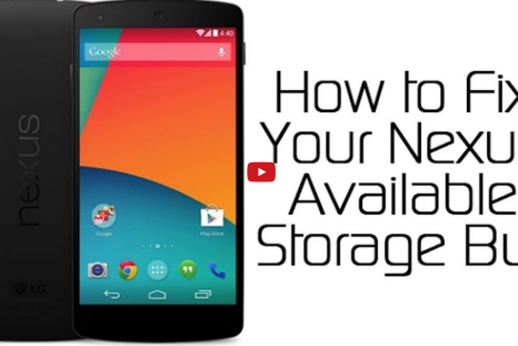 How to fix available internal storage bug on Nexus devices