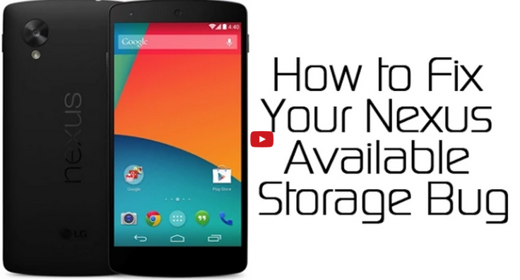 How to fix available internal storage bug on Nexus devices