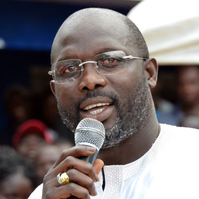 George Weah on the campaign trail (Getty)