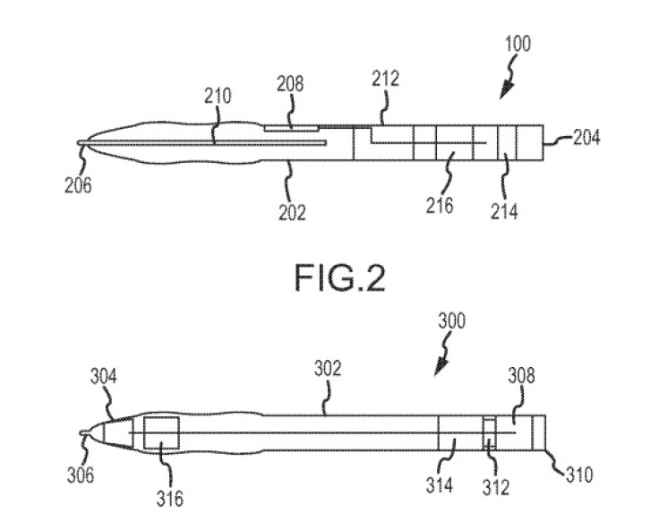Apple smart pen stylus patent