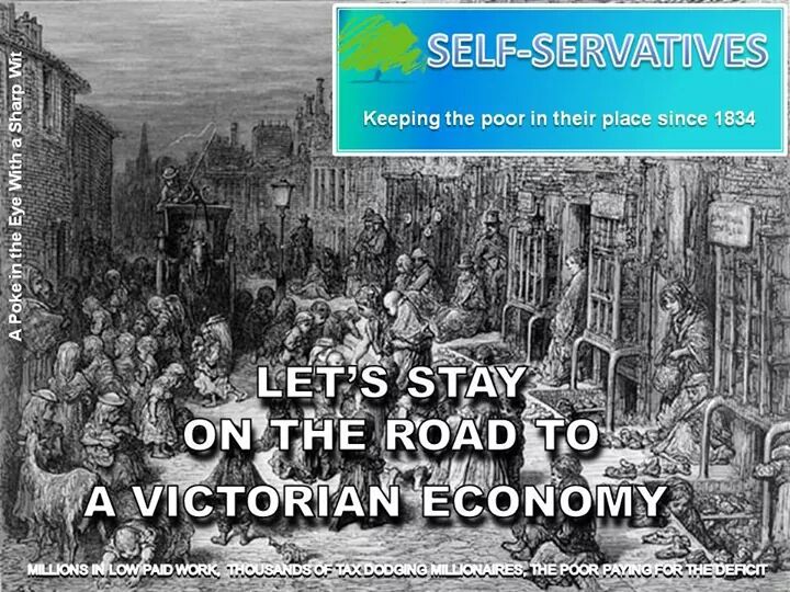 Conservatives road election poster Victorian economy