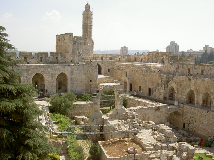 The Tower of David, an ancient citadel located near the Jaffa Gate entrance to the Old City of Jerusalem
