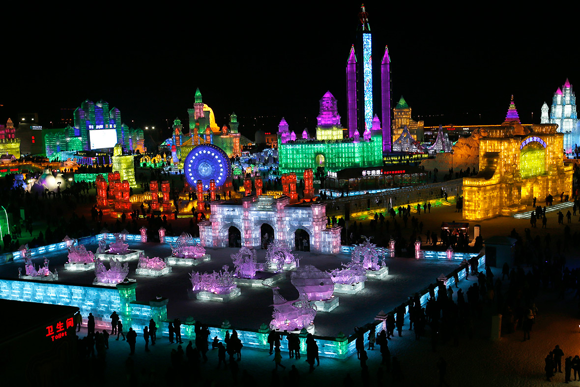 A city made of ice Spectacular ice sculptures at the 2015 Harbin