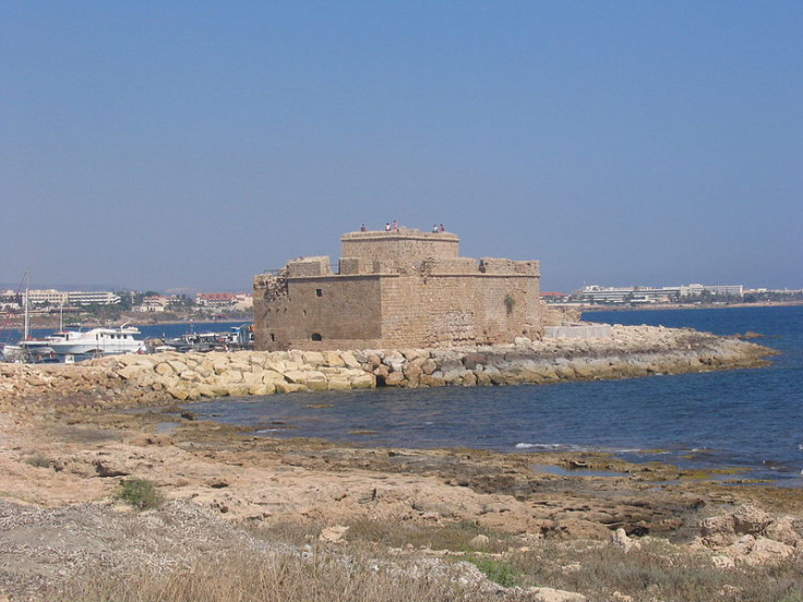 The medieval Paphos Castle located on the edge of Paphos Harbour in Cyprus