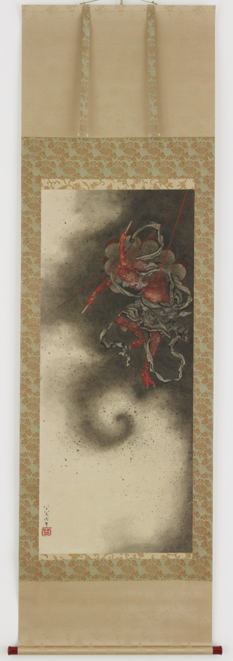 Katsushika Hokusai, "Thunder god" (1760–1849), Japan, Edo period, 1847, ink and color on paper