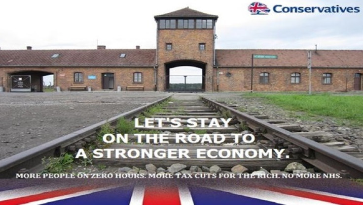 Parody of Tory election poster