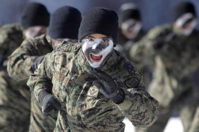 South Korea troops winter exercise